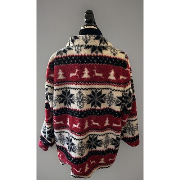 Coldwater Creek Nordic Sherpa Jacket Cozy Fleece Warm Size 2X Outerwear - Picture 3 of 12
